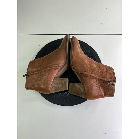 Madewell Brown Leather Zip Ankle Boots Women Size 6 Style 03822 - Picture 7 of 10